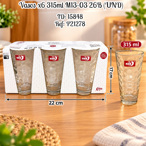 Vasos x6 315ml M13-03 26B (UND)
