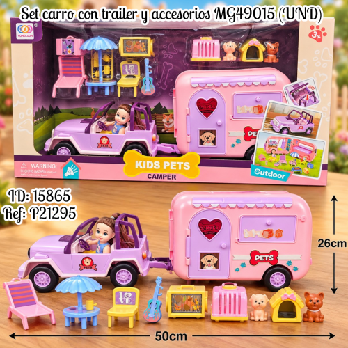 Set carro con trailer y accesorios MG49015 (UND)