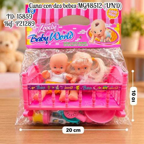 Cuna con dos bebes MG48512 (UND)