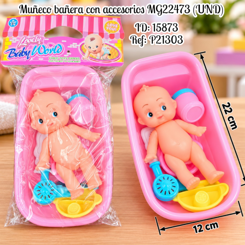 Muñeco bañera con accesorios MG22473 (UND)