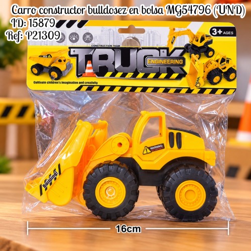 Carro constructor bulldosez en bolsa MG54796 (UND)