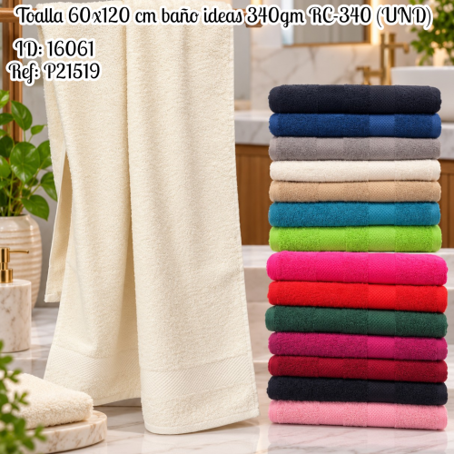 Toalla 60x120 cm baño ideas 340gm RC-340 (UND)
