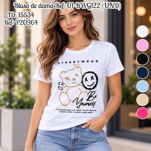 Blusa de dama al por mayor – Ref. 01-BWG122