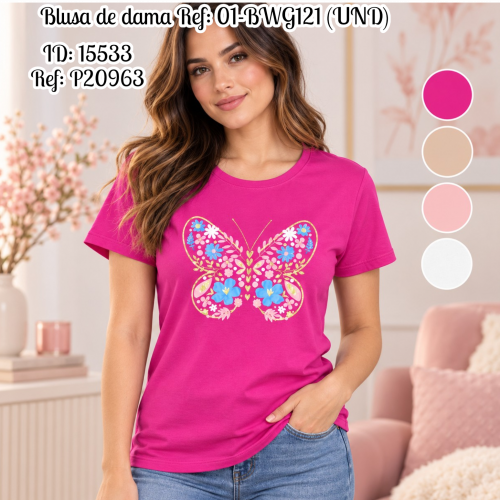 Blusa de dama al por mayor – Ref. 01-BWG121
