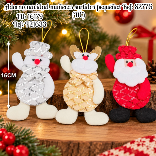 Adorno navidad muñecos surtidos pequeños Ref: S2776 (DC)