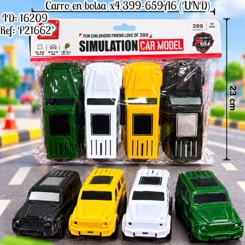 Carro en bolsa x4 399-659A6 (UND)