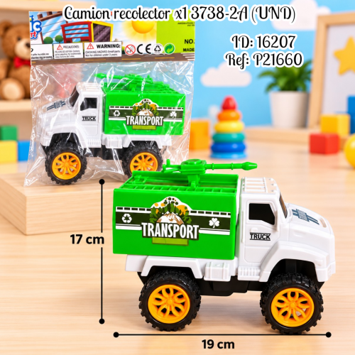 Camion recolector x1 al por mayor – Ref. 3738-2A
