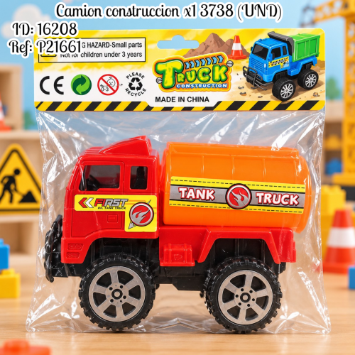 Camion construccion x1 al por mayor – Ref. 3738