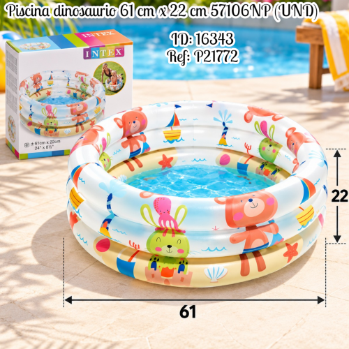 Piscina dinosaurio 61 cm x 22 cm 57106NP (UND)