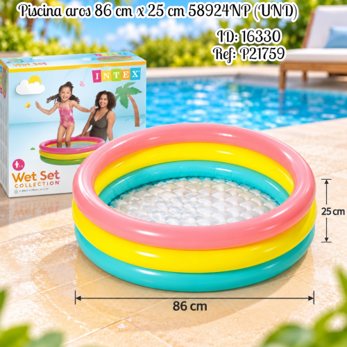 Piscina aros 86 cm x 25 cm al por mayor – Ref. 58924NP