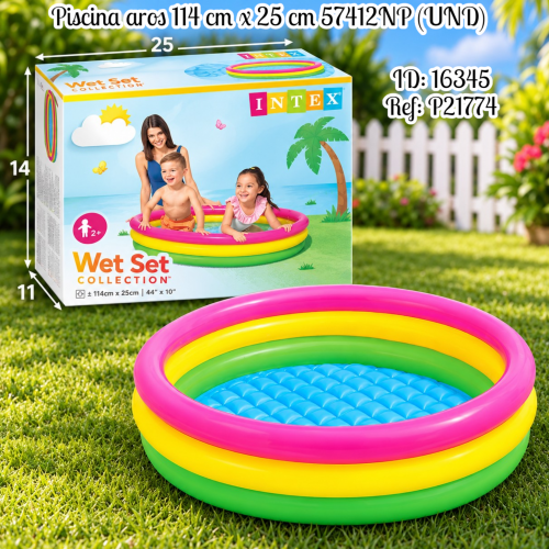 Piscina aros 114 cm x 25 cm 57412NP (UND)