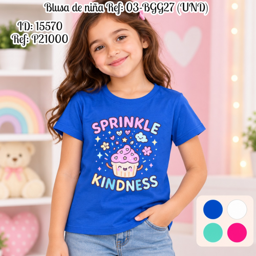 Blusa de niña al por mayor – Ref. 03-BGG27