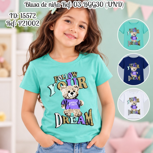 Blusa de niña al por mayor – Ref. 03-BGG30