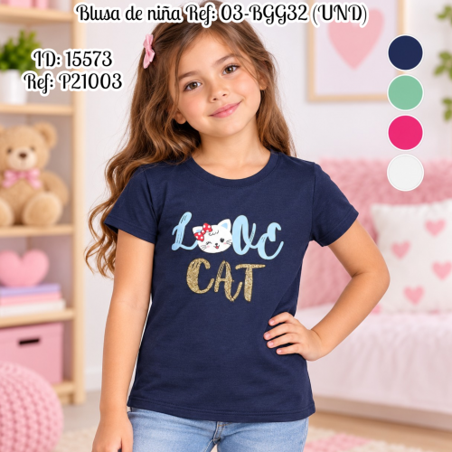 Blusa de niña al por mayor – Ref. 03-BGG32
