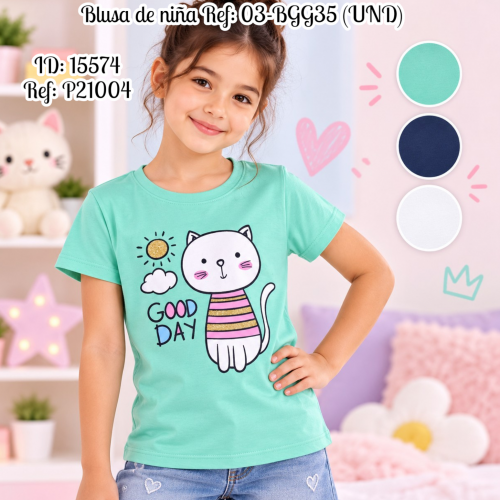 Blusa de niña al por mayor – Ref. 03-BGG35