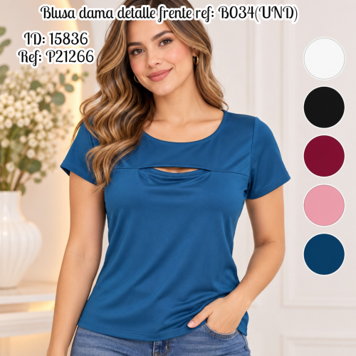 Blusa dama detalle frente ref: B034(UND)