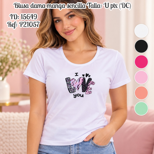 Blusa dama manga sencilla Talla: U ptx (DC)