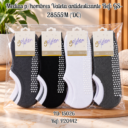 Medias p/hombres Valeta antideslizante al por mayor – Ref. GS-28555M