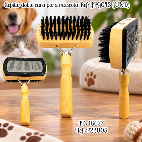 Cepillo doble cara para mascota al por mayor – Ref. JPG043