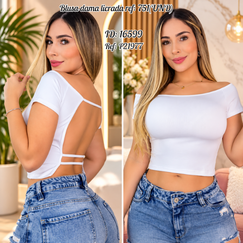 Blusa dama  licrada al por mayor – Ref. 751