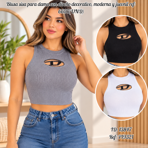 Blusa para dama al por mayor – Ref. 6637