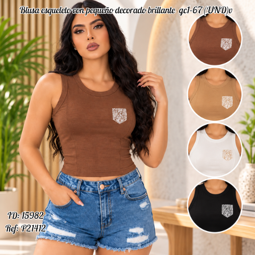 Blusa esqueleto al por mayor – Ref. gc1-67
