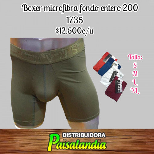 Boxer CORVUS microfibra fondo entero surtido 200 (talla S/M/L/XL)