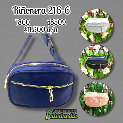 Riñonera broche dorado colores surtidos 216-6 (UND)