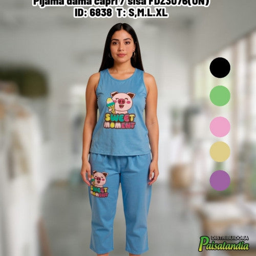 Pijama dama capri / sisa FDZ3076(UN)