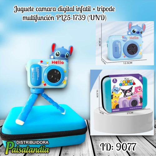 Juguete camara digital infatil + tripode multifunción PL25-1739 (UND)