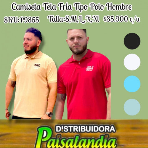 Camiseta tela fria tipo polo hombre 154 (UND)