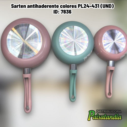 Sarten antihaderente colores PL24-431 (UND)