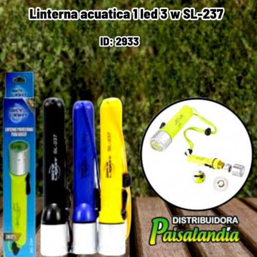 Linterna acuatica 1 led 3 w SL-237 (UND)