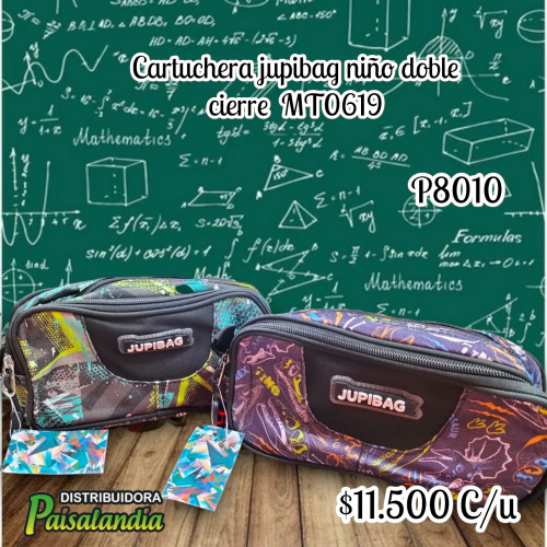 Cartuchera jupibag niño doble cierre  MT0619