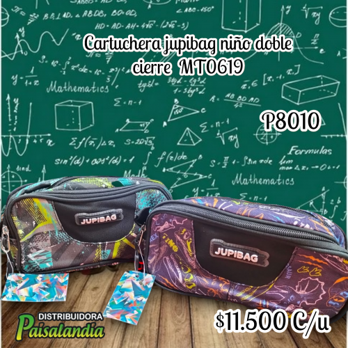 Cartuchera Jupibag niño doble cierre MT0619 (UND)