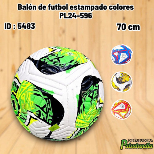 Balón de futbol estampado colores PL24-596 (UND)