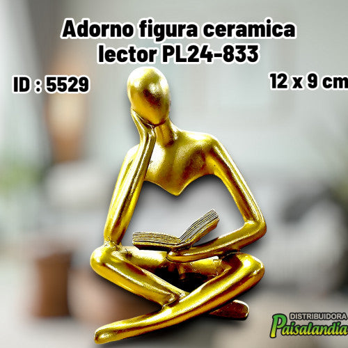 Adorno figura ceramica lector PL24-833 (UND)