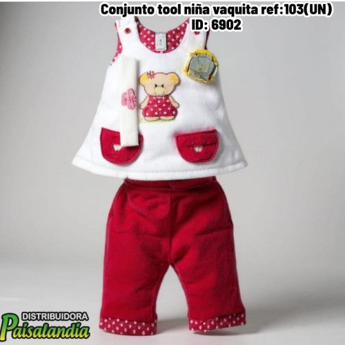 Conjunto tool niña vaquita ref:103(UN)
