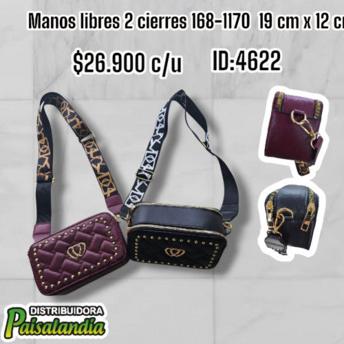 Bolso manos libres dos cierres 168-1170 (UND)