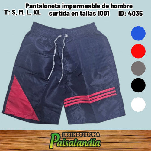 Pantaloneta impermeable de hombre surtida en tallas 1001 (UND)