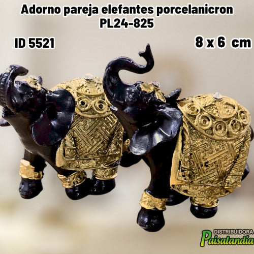 Adorno pareja elefantes porcelanicron PL24-825 (UND)