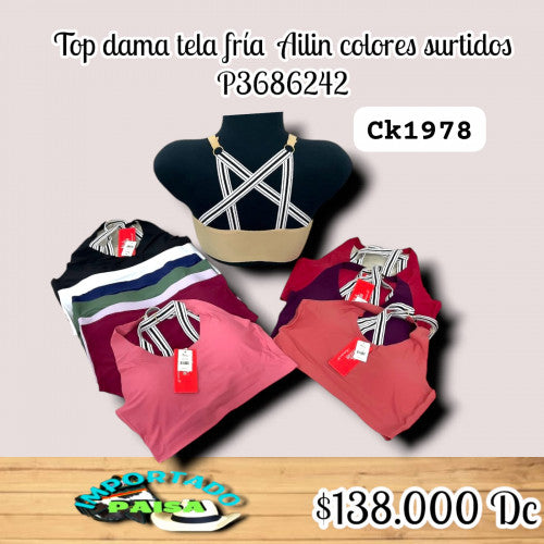 Top dama tela fria Ailin colores surtidos P3686242