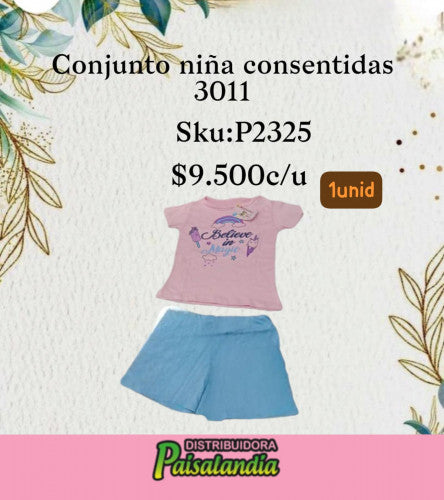 Conjunto de niña consentidas 3011