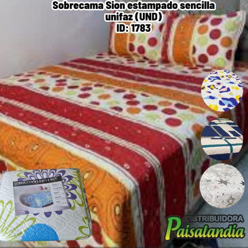 Sobrecama Sion estampado sencilla unifaz (UND)