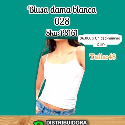 Blusa tiras dama 028T48 (DC)