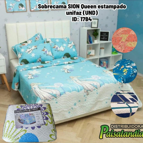 Sobrecama SION Queen estampado unifaz (UND)
