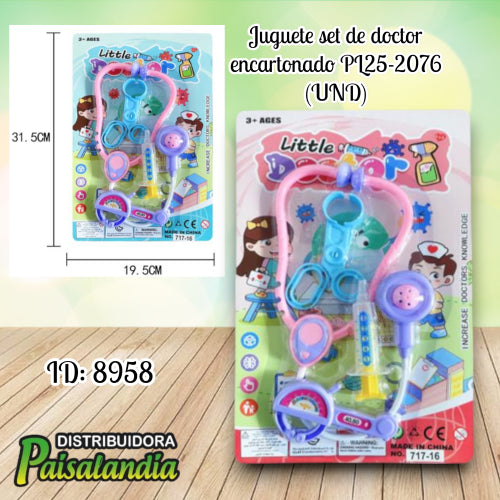 Juguete set de doctor encartonado PL25-2076 (UND)