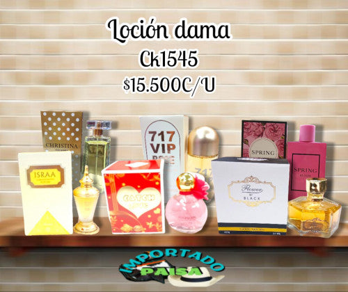 Loción dama fragancias surtidas en caja (UND)