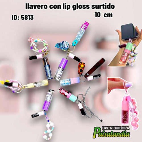 llavero con lip gloss surtido (UND)