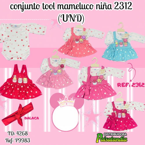 conjunto mameluco niña tool 2312 (UND)